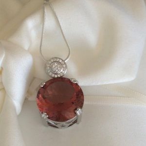 Color Changing Orange To Green Round Spinel Pendant Sterling Silver 925